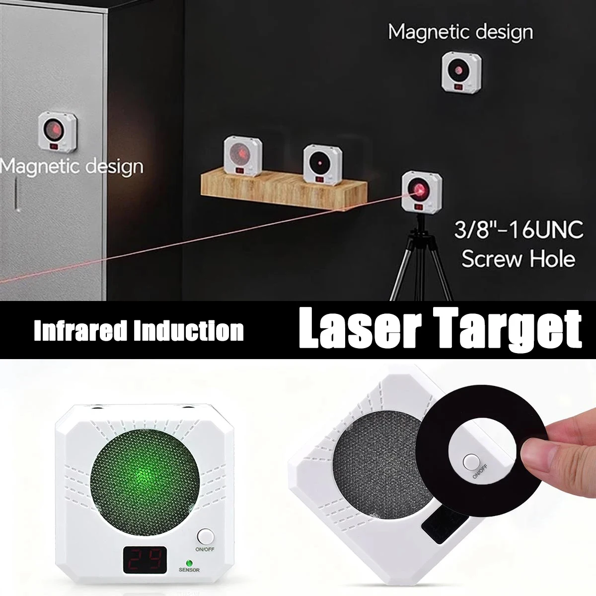 

Infrared Induction Electronic Scoring Laser Target Dryfire Laser Training System 9x19mm 12GA 223Rem 9x18mm Laser BoreSighter