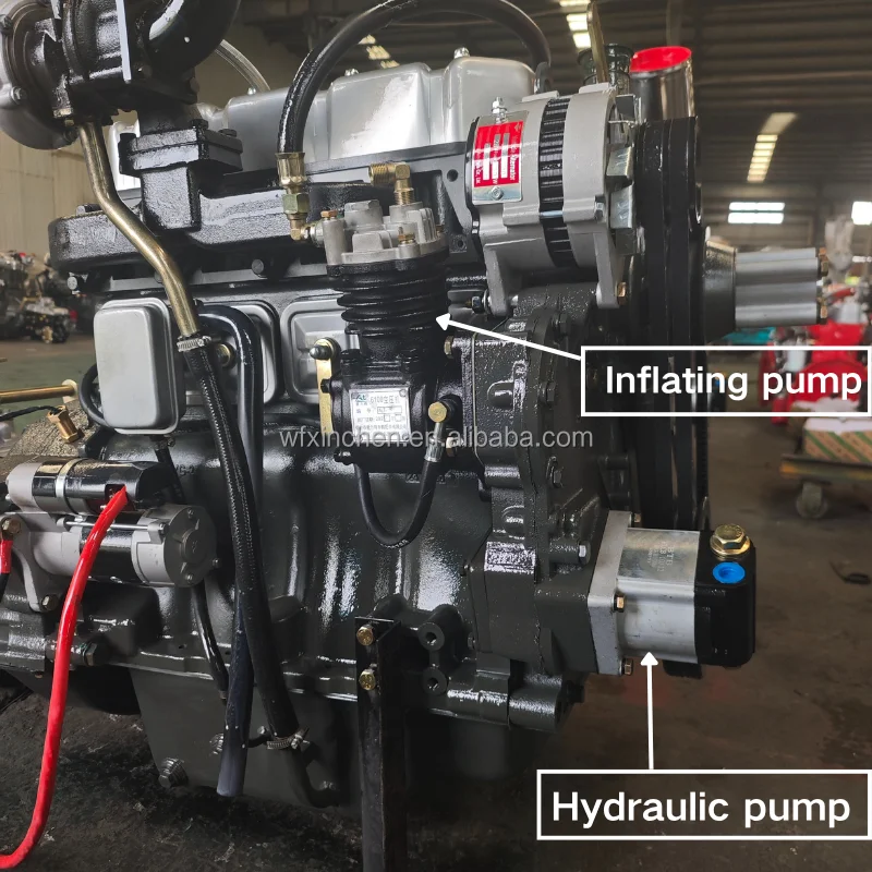 Weifang ZH4105ZD Diesel Engine 56KW 1500RPM Euro 2 Electric Start 4-Cylinder 4-Stroke Water-Cooled  Bearing for Tractor Loader