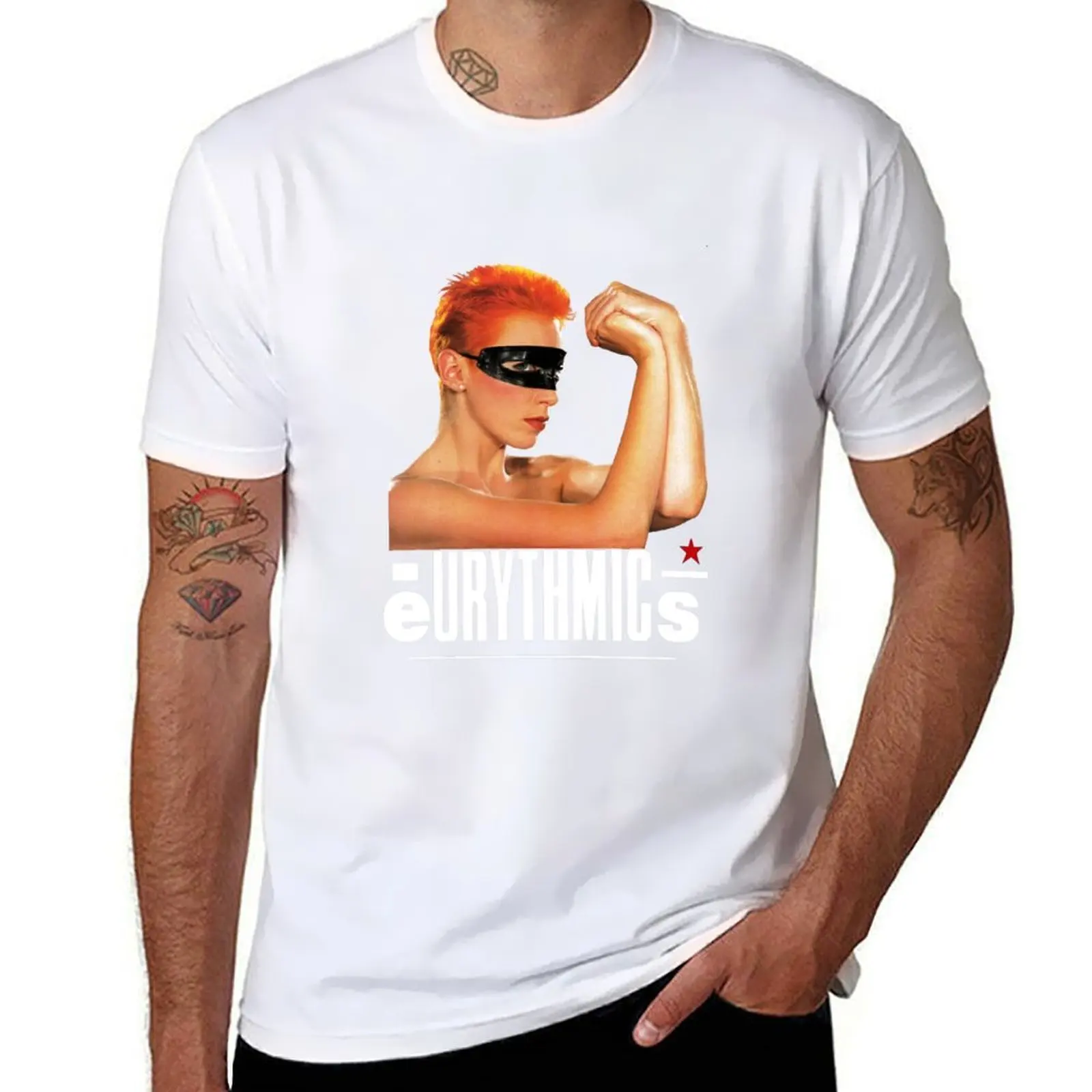 

Eurythmics Annie Lennox 53 Best T-Shirt cotton tshirt 100% t shirts for man graphic funny T-Shirt