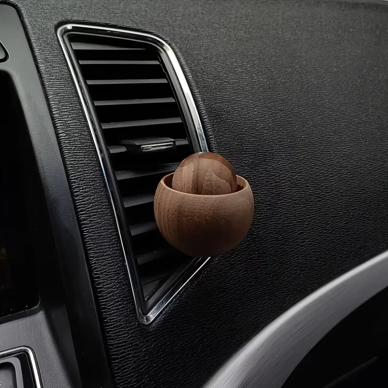 Car Wooden Essential Oil Diffusers-Spherical Design Bedroom Decor Diffuser Car Home Room Fragrance Natural Fragrance Dispersion