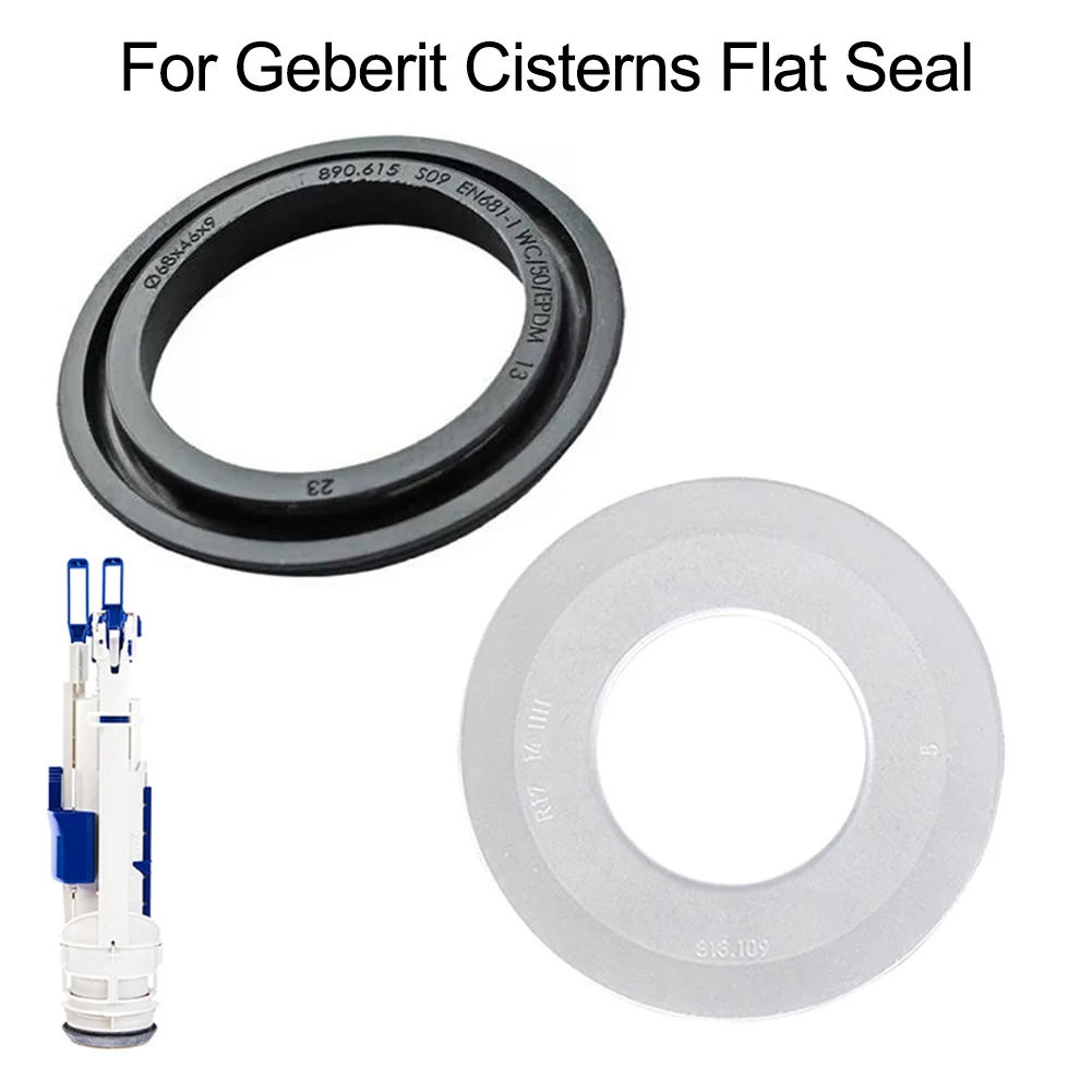 2Pcs Leak Prevention Water Valve Rubber Gasket For Geberit No. 240.282.00.1, 890.615, 816.418 Cisterns Flat Seal Flush Valves