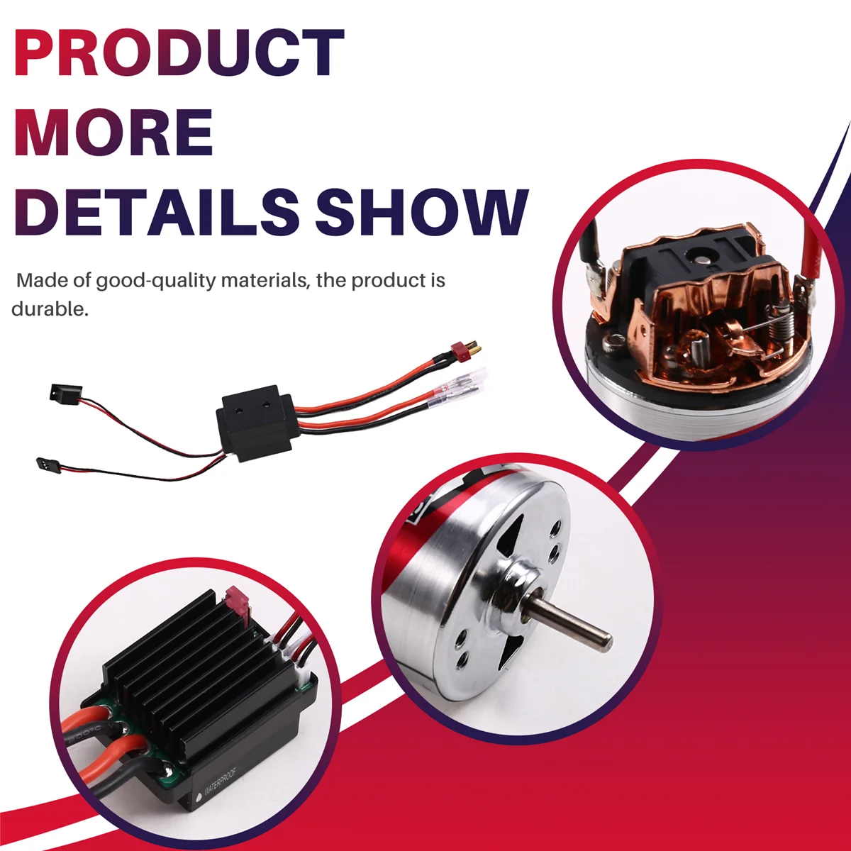 Y34A 540 نحى المحرك مقاوم للماء ESC 320A مجموعة التحكم في السرعة ل 1/10 RC سيارة الزاحف محوري SCX10 17T