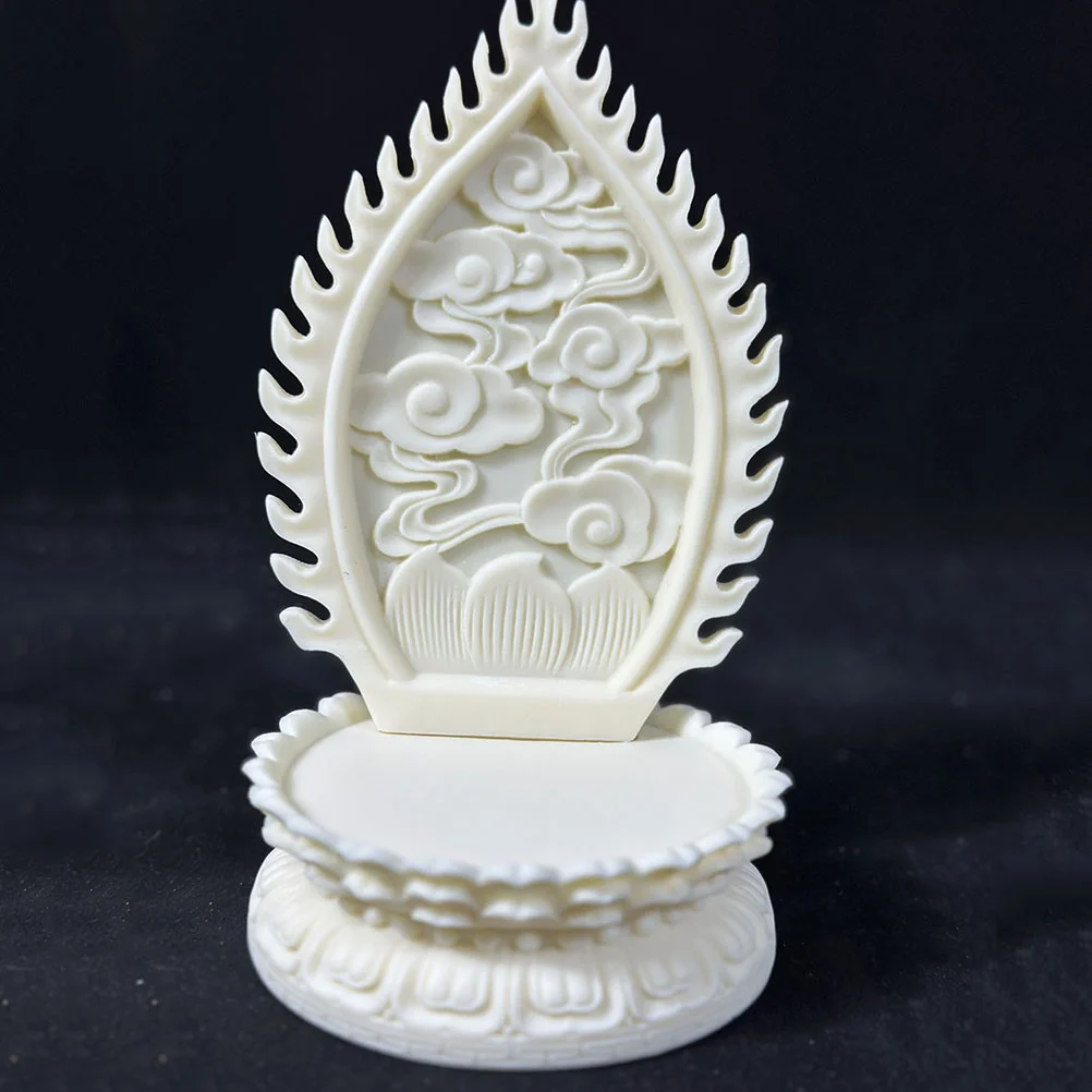 

Buddha Statue Display Base Figurine Stand Showcase Holder Avalokitesvara Ivory Fruit Temple Round