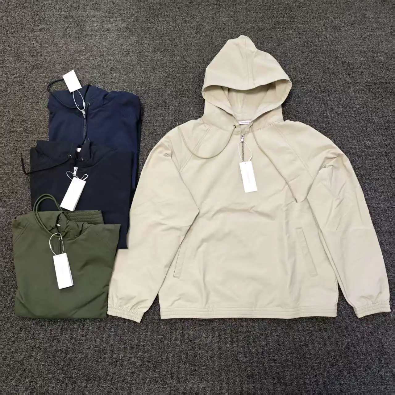 

Nanamica ALPHADRY Толстовка 25SS Оптоэлектронный пуловер Свитер с капюшоном на молнии до половины