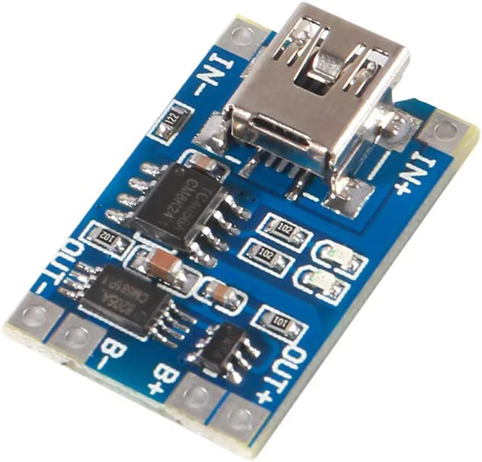 Módulo de carga de batería de litio, Micro USB, 5V, 1A, 18650, TP4056, placa de carga con protección, funciones duales, 1A, Li-ion