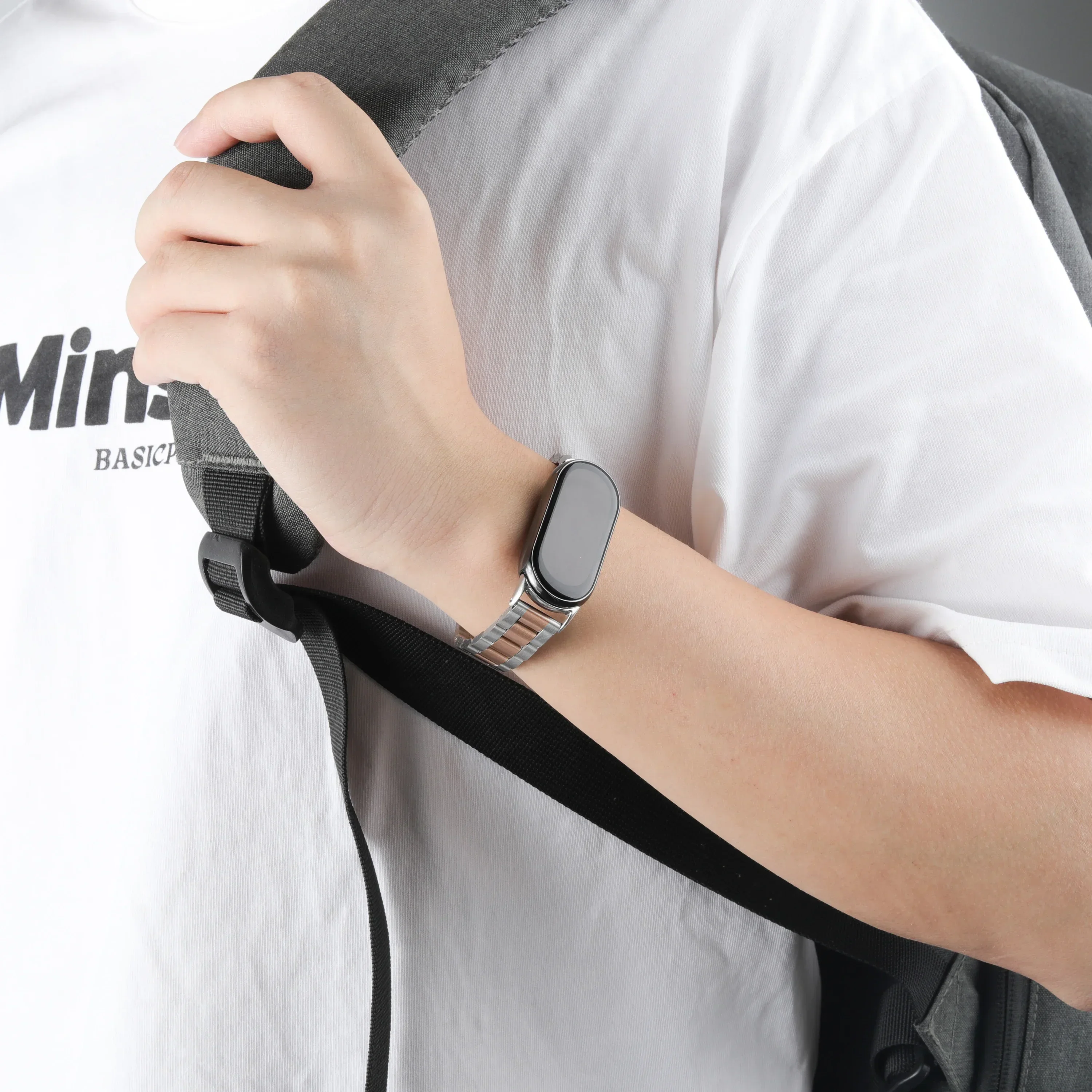 Edelstahl-Uhrenarmband für Xiaomi Mi Band 10 9 8 Zubehör Edelstahl-Armband Xiaomi Smart Band 10 9 8 Metall Correa Armband – Detail 12