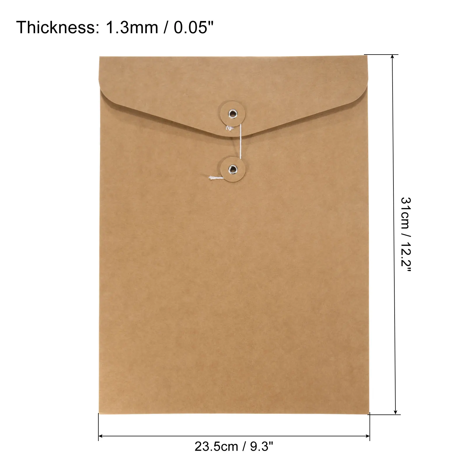 10Pcs File Storage Bag Kraft Paper Document Bag File Packaging Envelope Blank A4/A5 Document Envelopes Office Supply Stationery