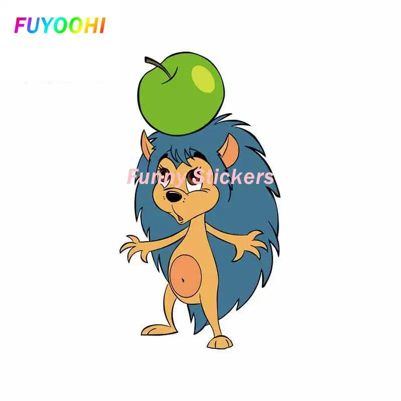 FUYOOHI Play Stickers  for Hedgehog with Apple Personality Creative VAN Car Stickers DIY Anime Decals 3D Waterproof Decoration