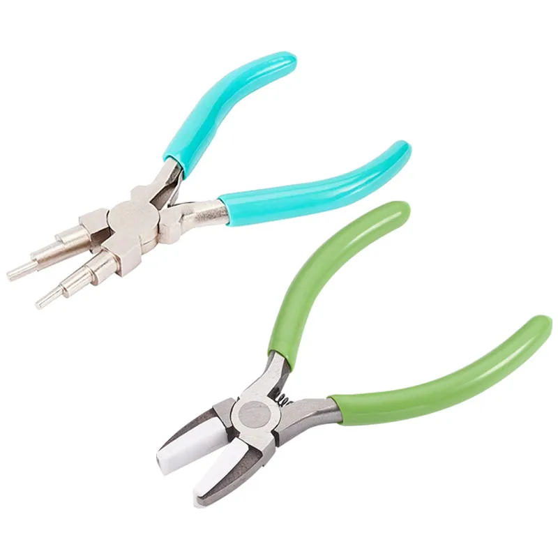 

2Pcs Jewelry Tongs, Including 6-In-1 Nail Making Tongs Jewellery Nail Tongs For Jewelry Making Beaded Loops DIY Crafts