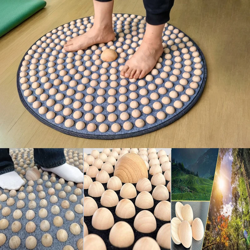 

Массажер для ног, деревянный массажный коврик для ног, точечный массаж, расслабляющий массажный коврик, триггер, беговая доска для акупрессуры, массажный коврик для акупунктурных точек ног