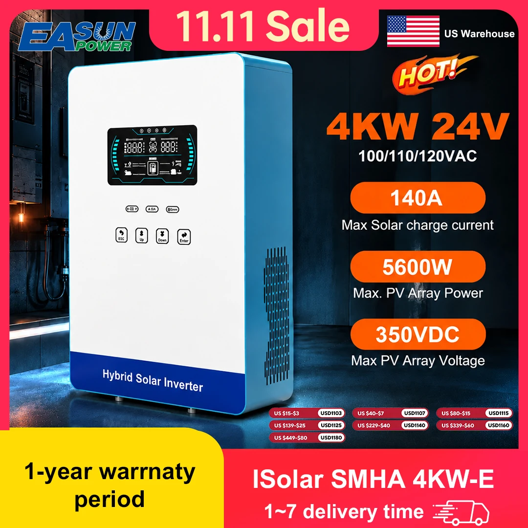 Grid Tie Inverter Limiter 2000W - อินเวอร์เตอร์พลังงานแสงอาทิตย์ EASUN POWER 4KW 120V แบบออฟกริด