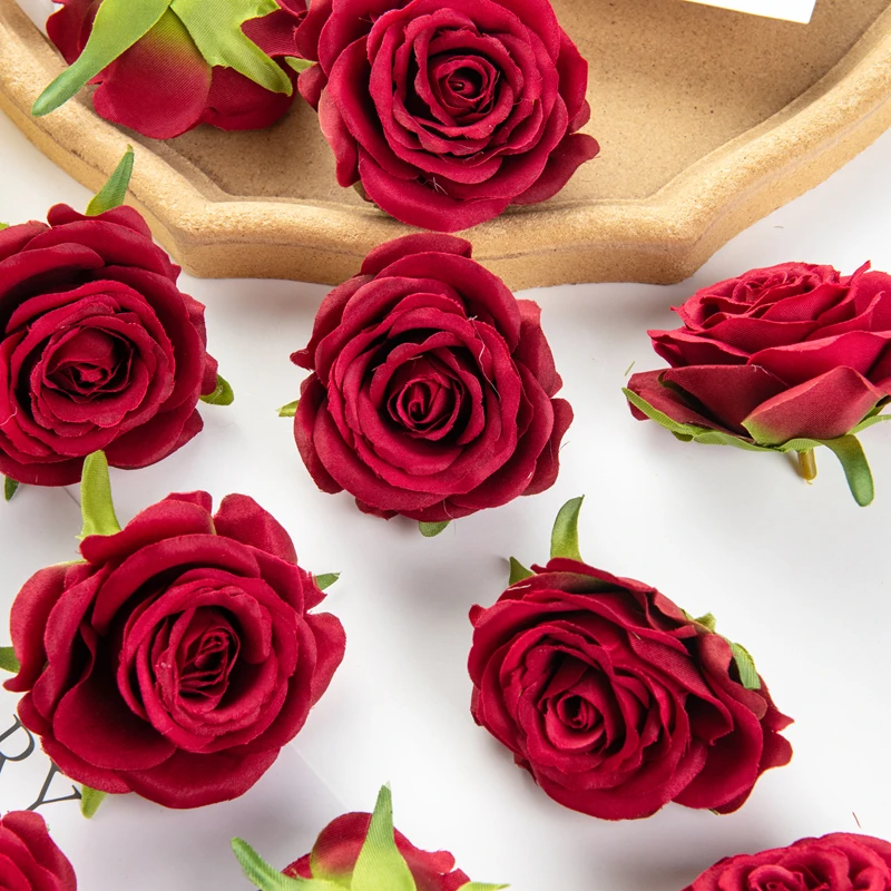 10 Stück Künstliche Blumen Weihnachtsdekoration für Zuhause Hochzeit Garten Rosenbogen DIY Party Kuchen Süßigkeitenbox Brautaccessoires Ausverkauf – Detail 2