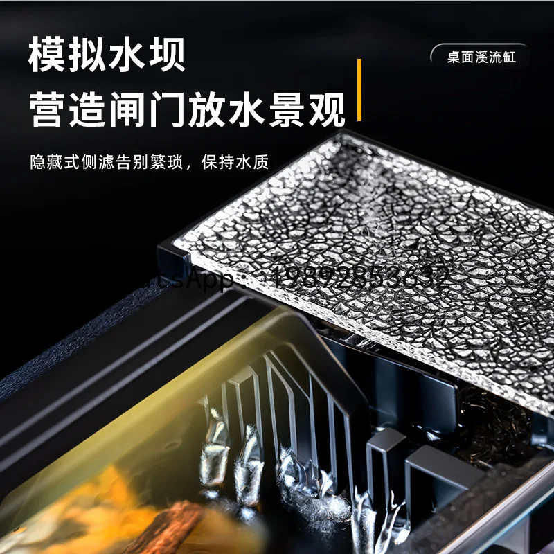 

PYJ side filter small household desktop heating filter with lamp integrated water-free fish tank-3pcs