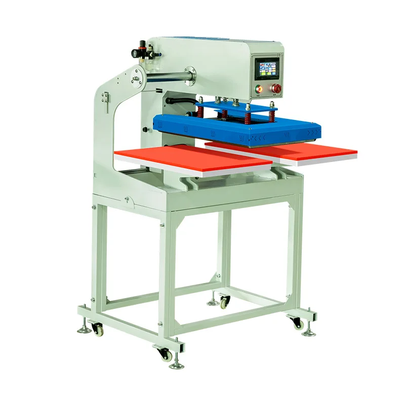

Fully automatic pneumatic double station 60 * 40 sets of ready-to-wear heat transfer machine, clothes T-shirt ironing printing