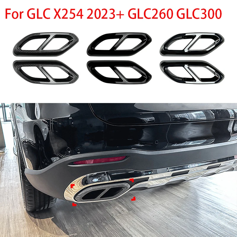 Yubao ABS Auspuff Rohr Spitze Endrohr Abdeckung Trim Abdeckungen Für Mercedes Benz GLC Klasse X254 2023 + GLC260 GLC300