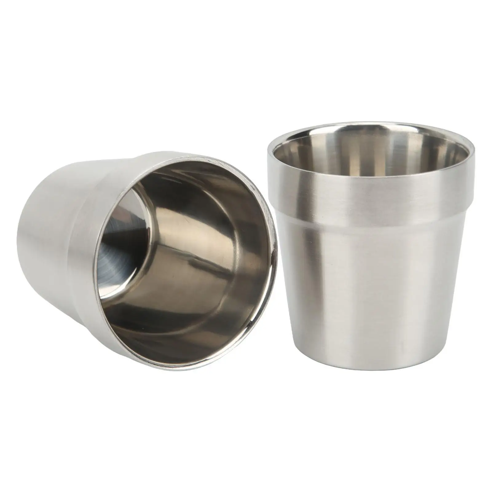 2 Pcs Stainless Steel Insulated Camping Cups 180ML - Portable for outdoor Mugs for Hiking & Travel