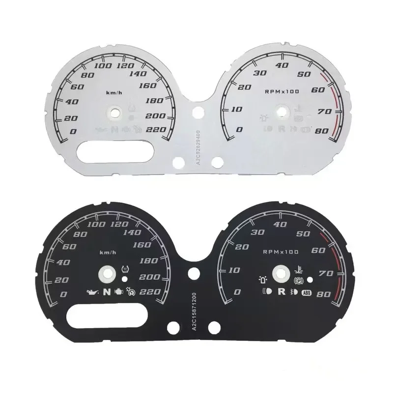 Face Gauges Instrument Overlay For Harley Road Glide Ultra Road Glide Speedometer Tacho Gauge Dial 220KM/H