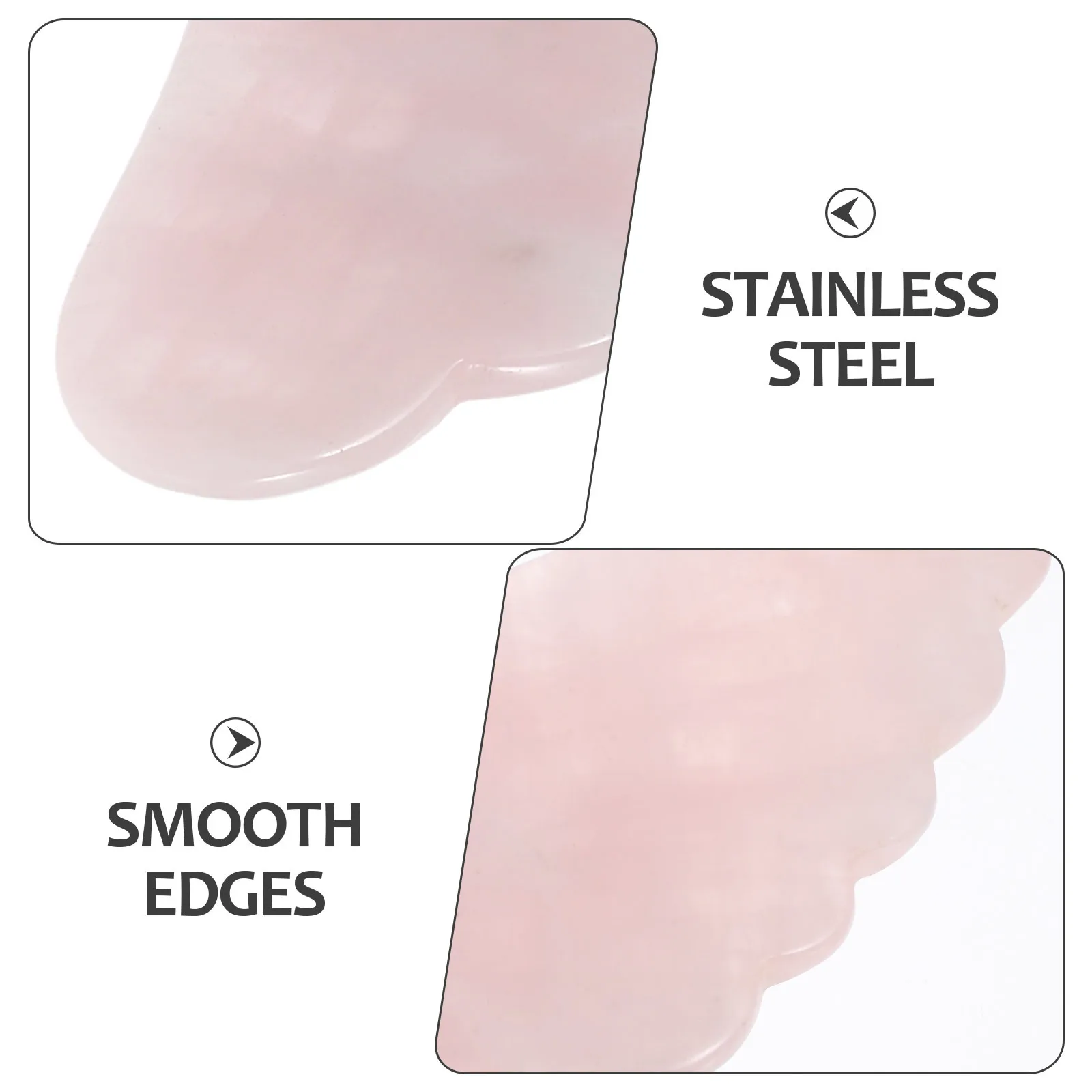 Planche à gratter pour le visage, en forme d'aile en cristal rose, pour le cou, les yeux, les épaules, Massage, outil de soins de beauté Portable