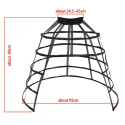 Lolita-Crinoline Split Birdcage Jupon, Jupe Buste Pannier, 5 Hoop, 2 Couleurs