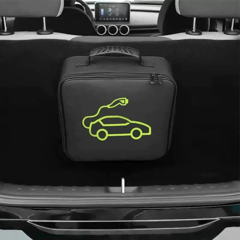 Car Charging Cable Storage Bag Charging Equipment Container Storage Car Charger Equipment Organizer Bag Car Accessories