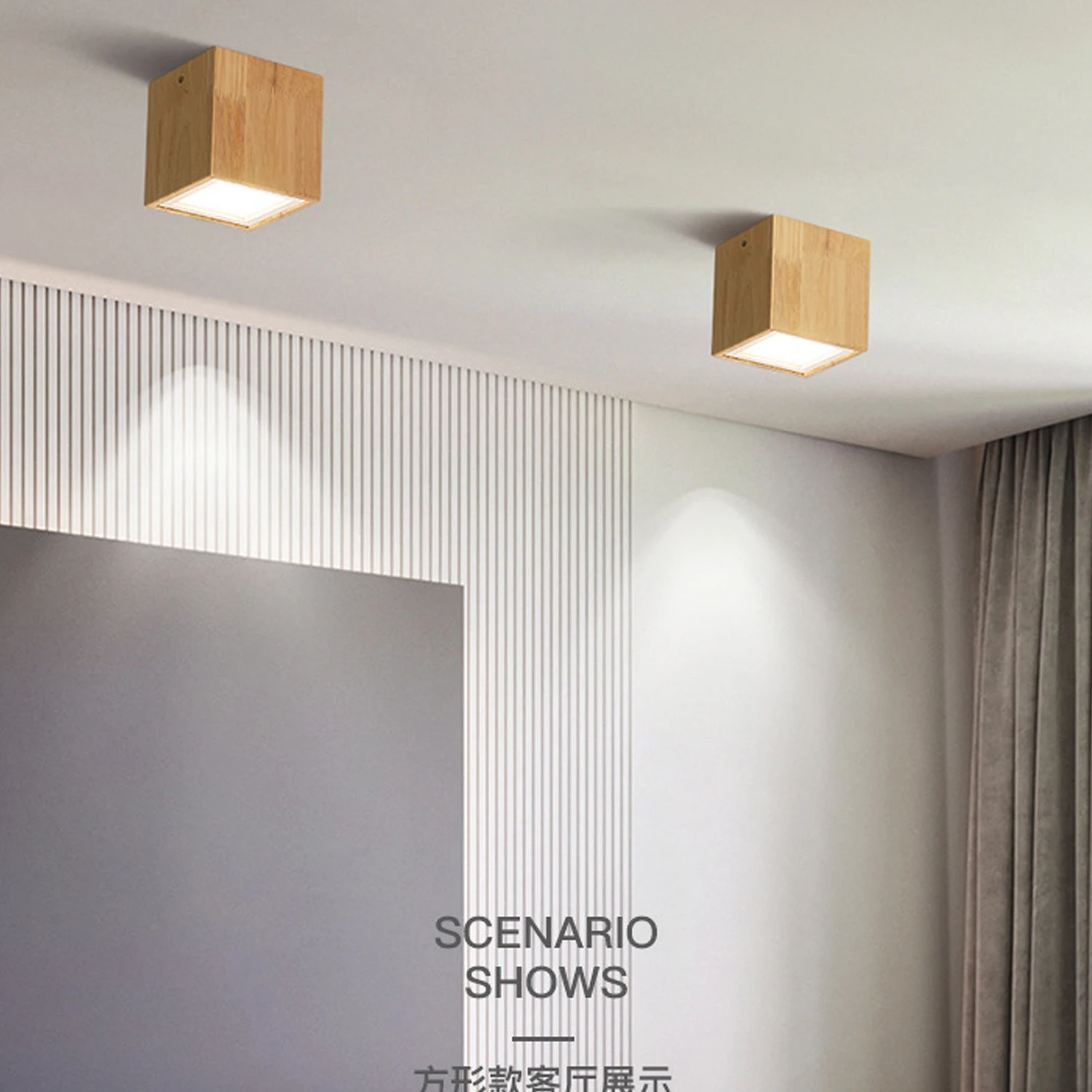 Creative Solid Wood  LED Downlight  Ceiling Lamp Clothing Store Ceiling Light Down Light Spotlight Lighting Led Spotlight