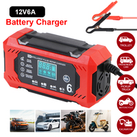 High Power 12V/6A Smart Car Battery Charger Intelligent Multifunctional For Motorcycle SUV Truck Pulse Repair Battery Charging