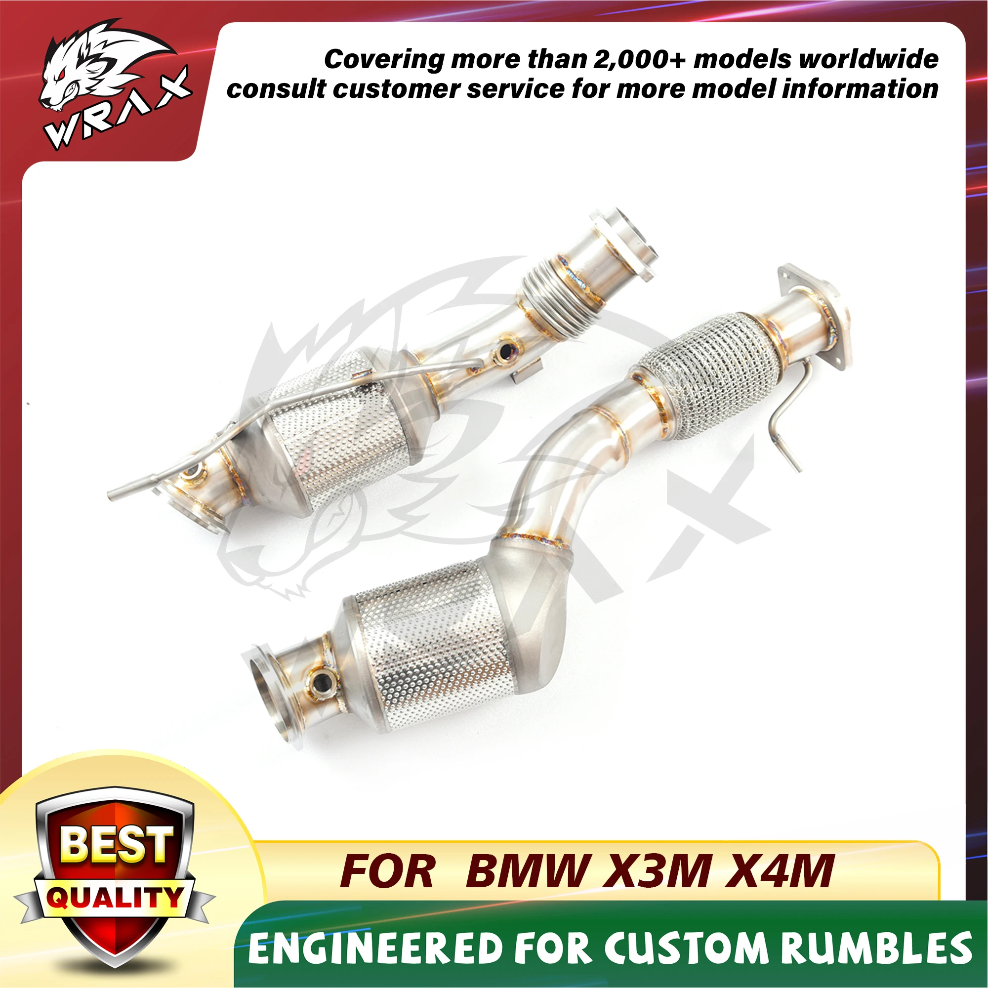 

Downpipe Exhaust For BMW X3M X4M WRAX High Performance Tuning Kit — Available in Catalyzed Downpipe or Catless Downpipe