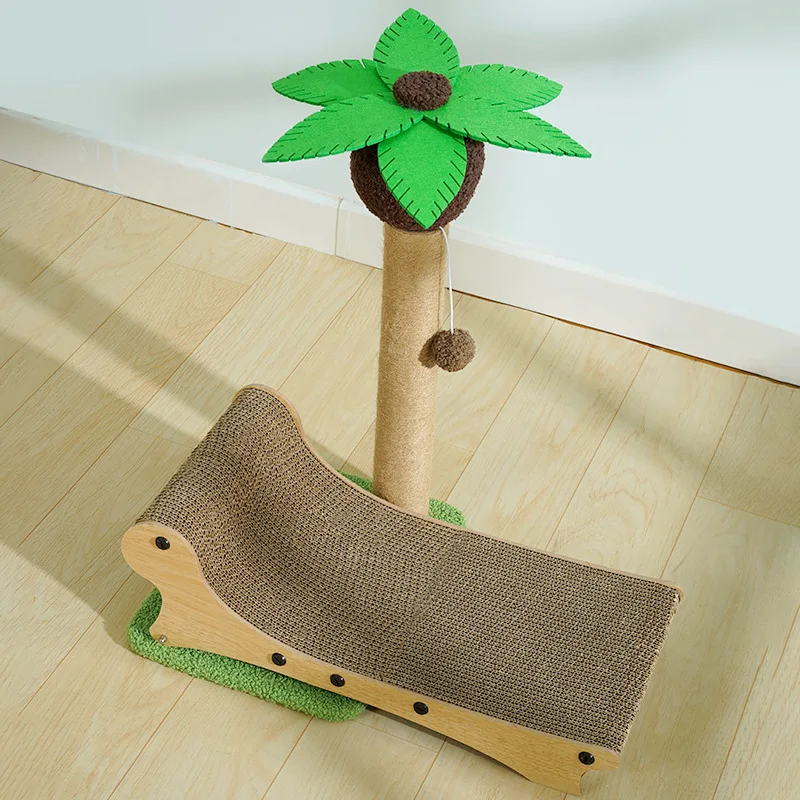 Beach chair pet   multi-functional scratching board   all-season litter hemp pad column climbing frame