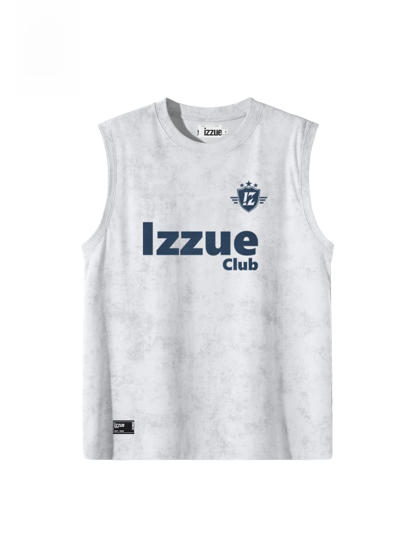 

Мужская летняя спортивная майка Izzue Retro с восковым окрашиванием, круглым вырезом, подплечниками, из смесового хлопка и полиэстера (3P)