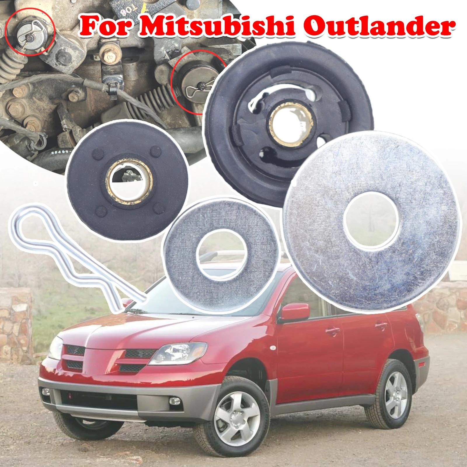 تحديث دليل والعتاد التحول كابل لميتسوبيشي أوتلاندر CU ZE ZF الربط جلبة محدد غسالة كوتر دبوس 2001 2002 - 2007 #1