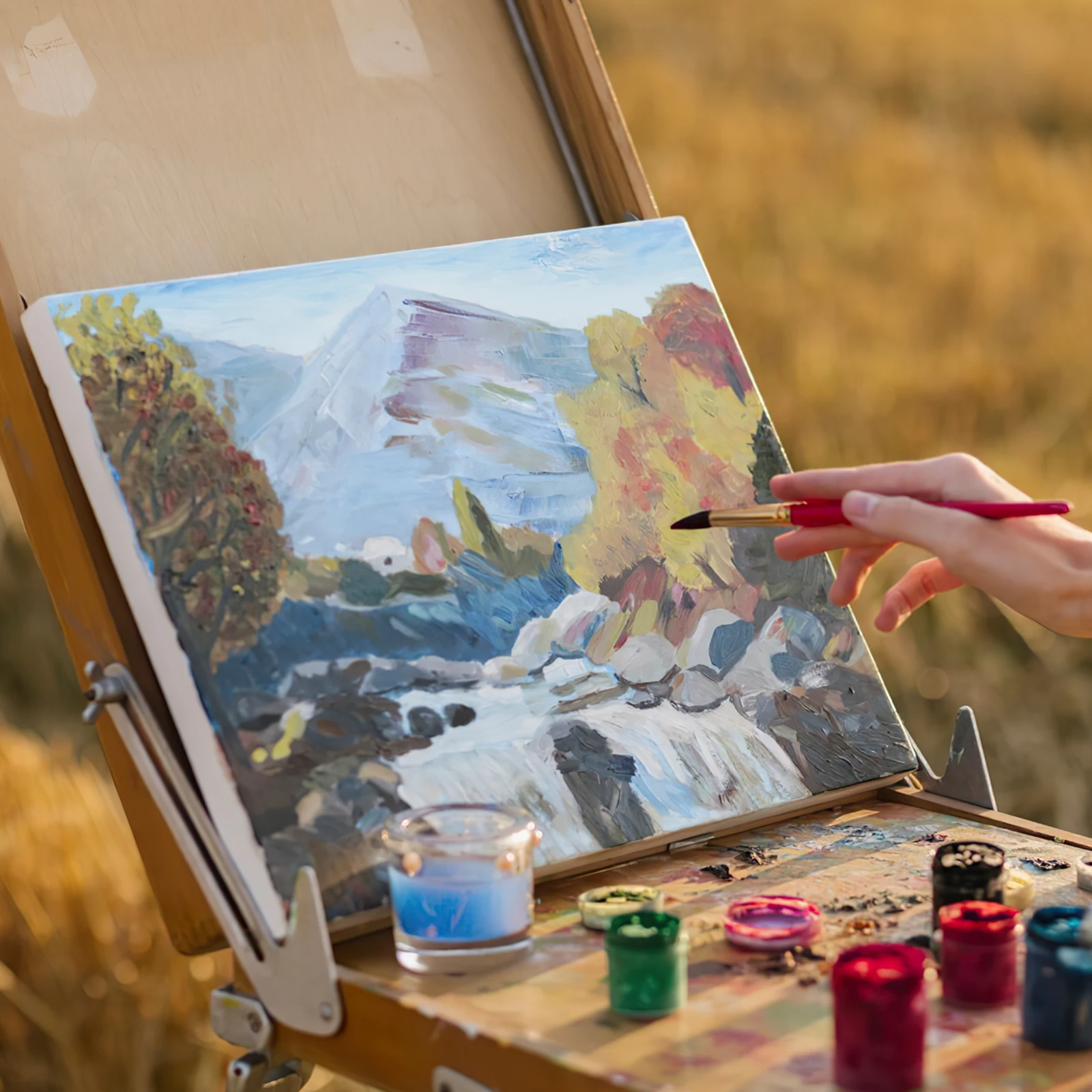 

6 Pcs Artist Canvas Set Blank Square Canvas Panels Painting Board Suitable For All Levels