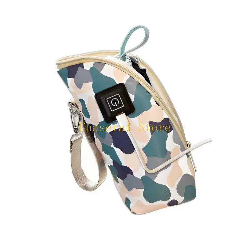 E7CE التدفئة الكهربائية حقيبة تخزين زجاجات الرضع الحجاب البوليستر بناء الشريحة الوصول التنظيم الحراري