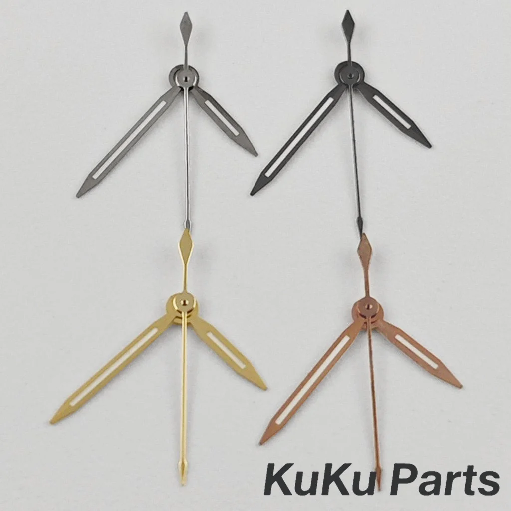 NH35 Overseas Serieswatch Hands Silver Gun Gold Watch Hands Green Luminous For NH34 NH35 NH36 NH38 NH70 Movement Watches Pointer
