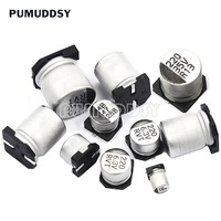 10pcs SMD Electrolytic Capacitor Aluminum 6.3V 10V 16V 25V 35V 50V 1UF 2.2UF 4.7UF 10UF 47UF 100UF 220UF 330UF 470UF 680UF