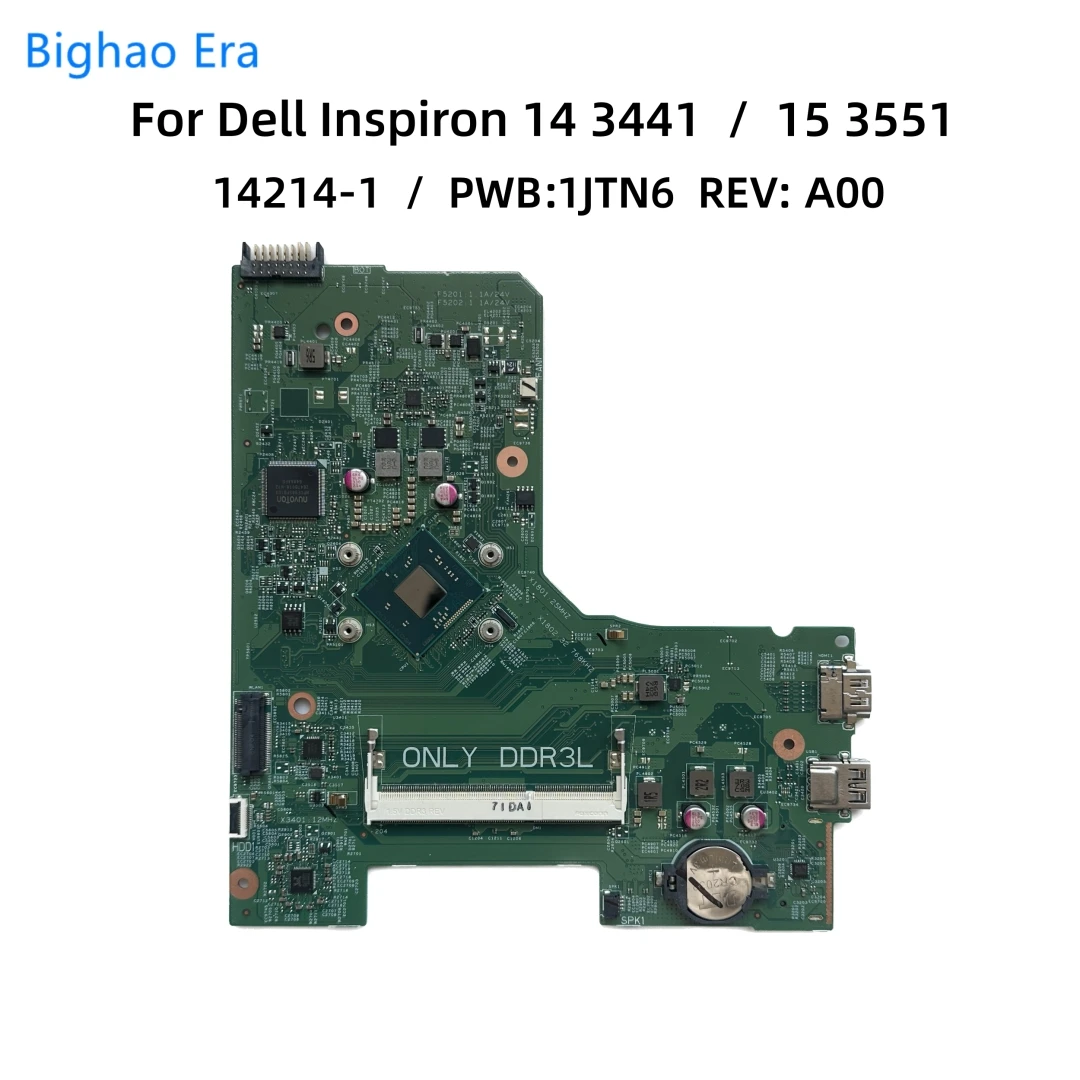 For Dell Inspiron 14 3451 15 3551 Laptop Motherboard With Intel N2840 CPU DDR3L PWB:1JTN6 14214-1 CN-0H9V44 0H9V44 H9V44