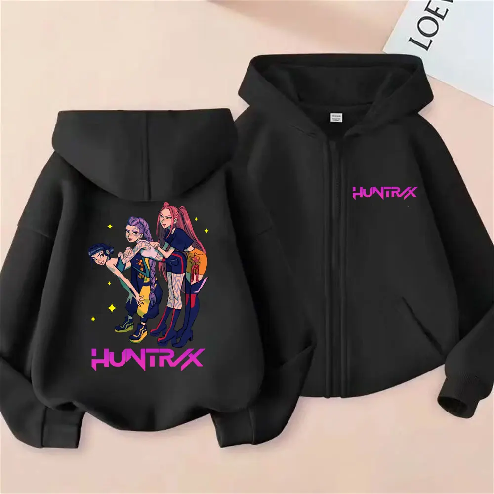 

Kpop Demon Hunters Rumi Mira Zoey Zipper Hoodie Male Fashion Oversized Zip Up Jacket Coat Men Women Christmas Halloween Hoodies