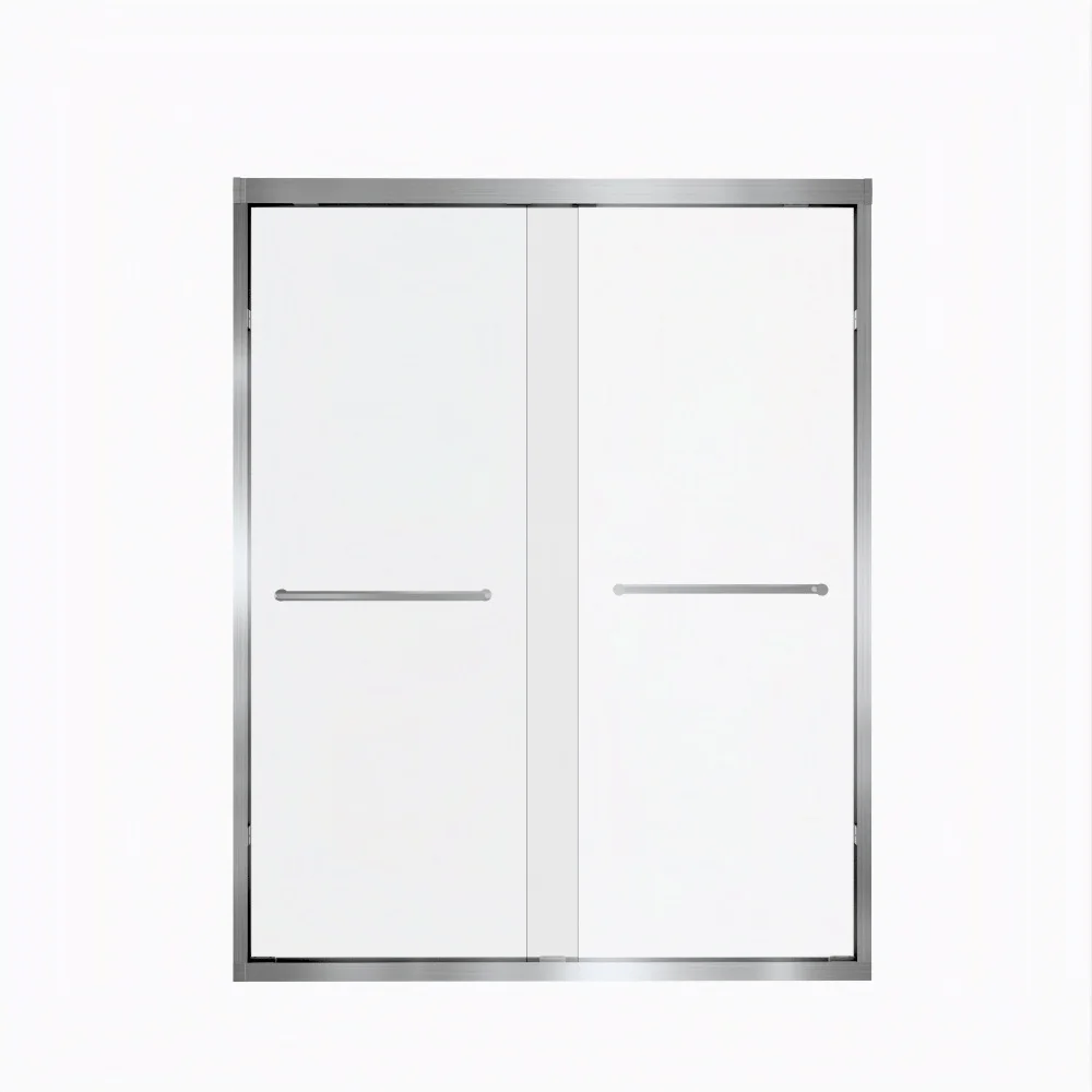 

44-48 "x 72" tempered glass with explosion-proof film, aluminum frame double sliding shower door