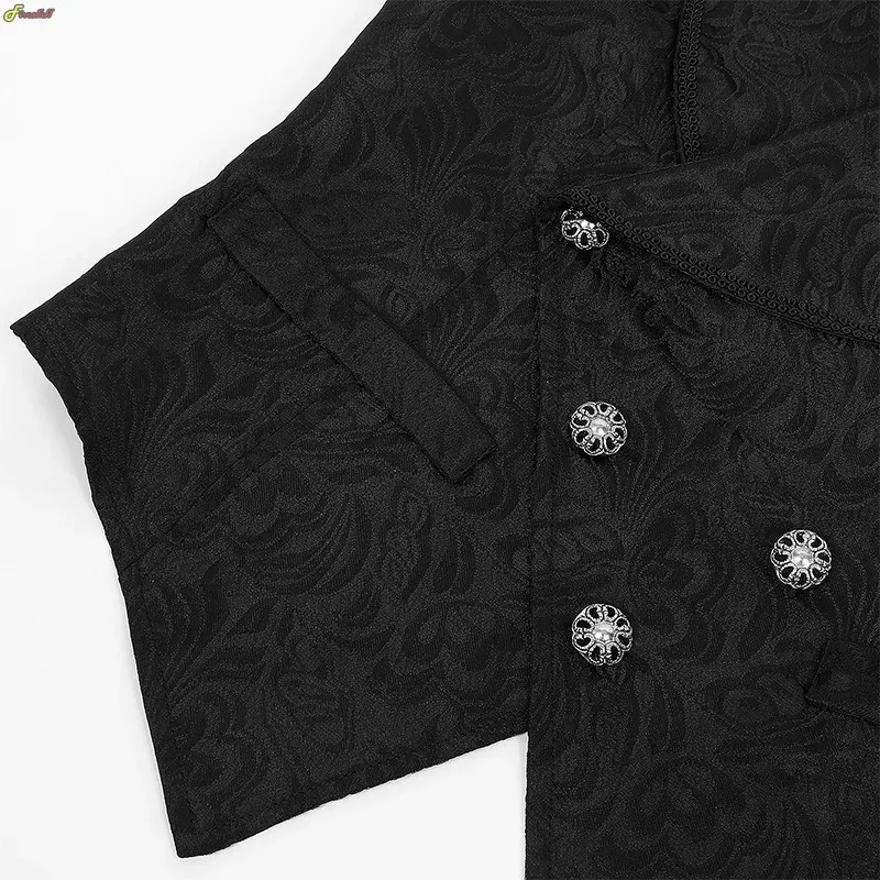 Zizi 2025 Chaleco de vampiro Medieval para hombre, disfraz de Cosplay, chaqueta Steampunk, chaleco, abrigo, chaqueta gótica de fantasma victoriano, trajes