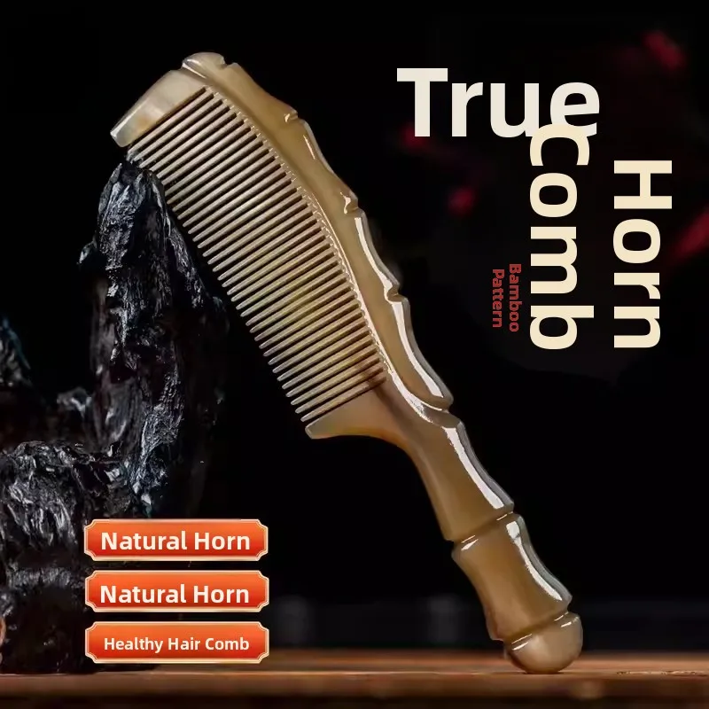 

Thickened Natural Cow Horn Comb Anti-Static Hair Loss Massage Comb for Men And Women Home Use Long Hair Comb Meridian Comb