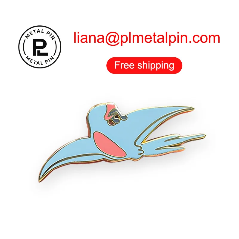 

Custom Enamel Badge Personalized Enamel Pin for Company Club Singing Bird Bulk Order