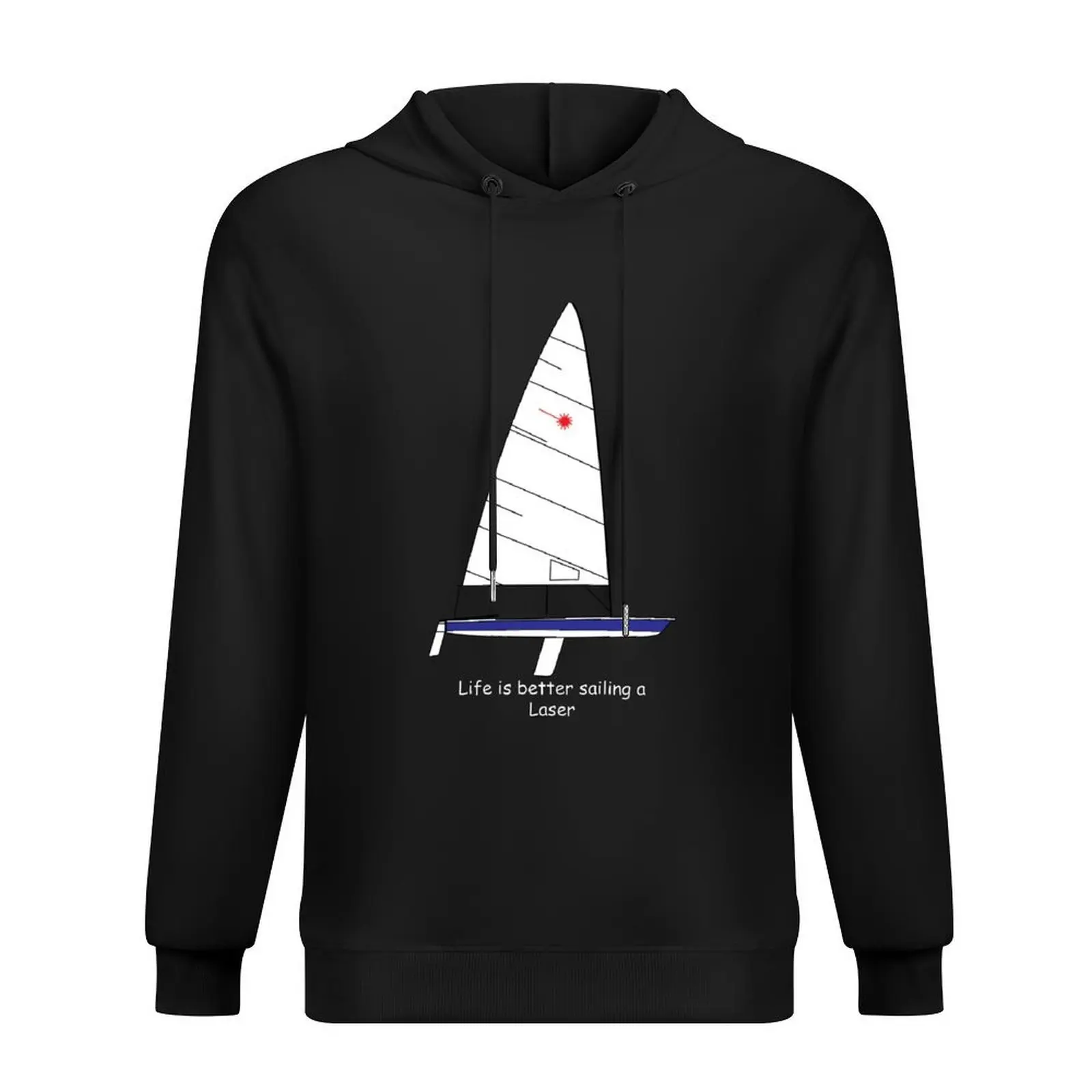 Velero láser: la vida es mejor navegando con una sudadera con capucha láser, ropa estética, ropa de invierno, ropa coreana de otoño, Sudadera con capucha para hombres
