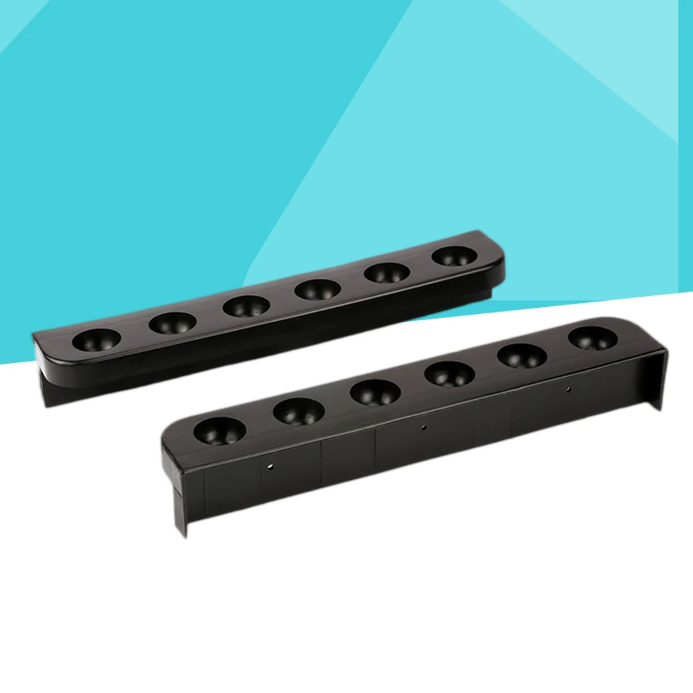 

2 Pcs Pool Cue Rack Durable Storage Bracket Wall Mounted 6 Hole Pole Frame Snooker Accessories Pool Table Supplies
