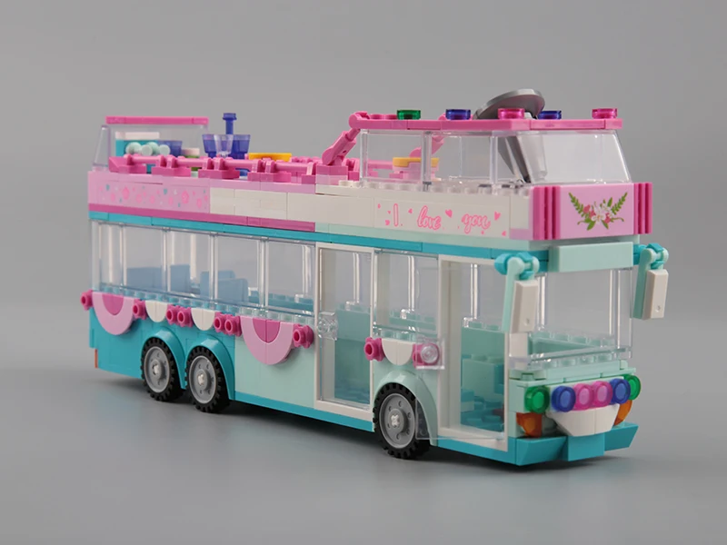 Romantische Bruiloft Huis Prinses Droom Bus Vrienden Architectuur Bouwstenen Street View Kits Educatief Meisjes Speelgoed ﻿