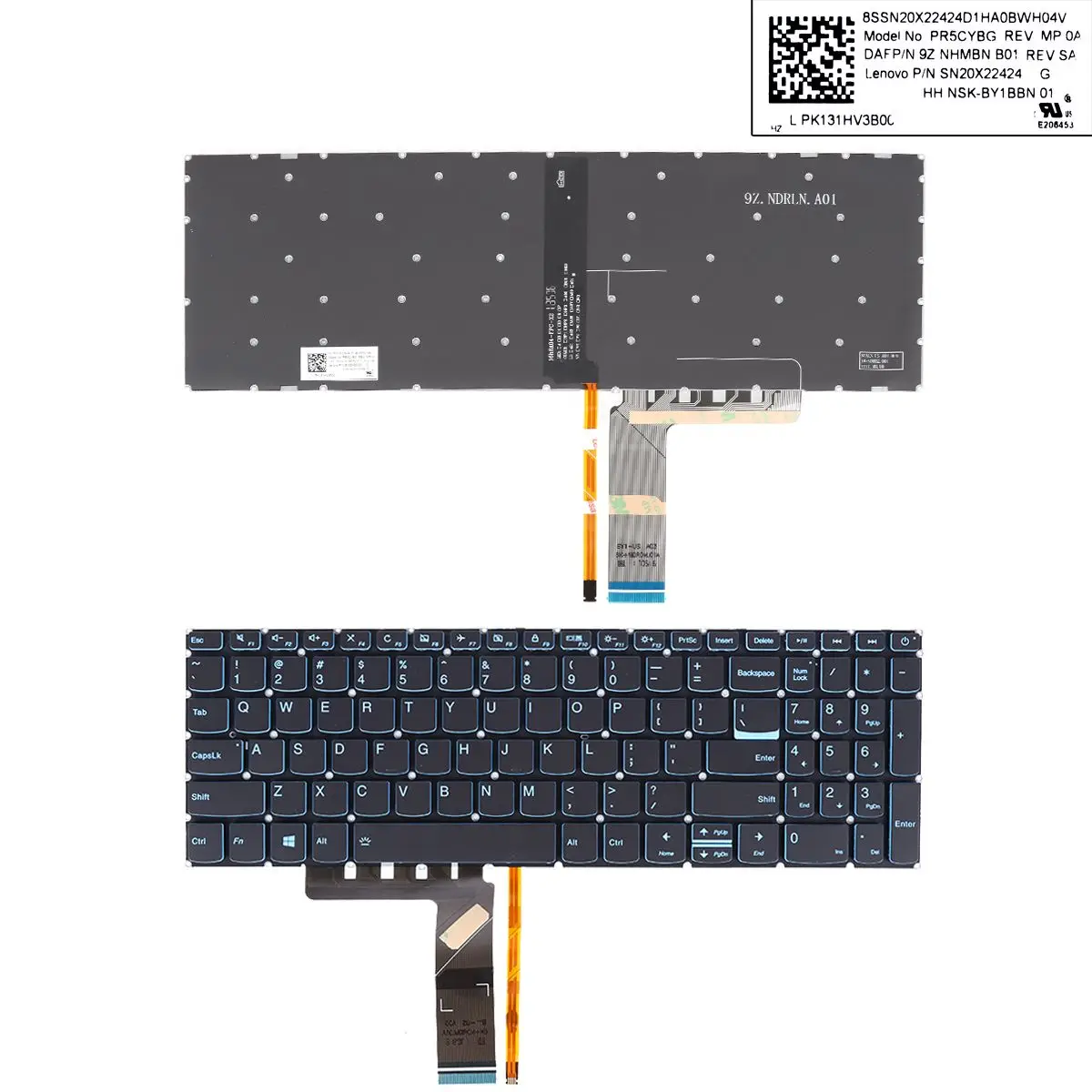 Teclado para ordenador portátil estadounidense para Lenovo IdeaPad L340 L340-15 L340-17 L340-15IRH 320-15ABR 320-15IAP 320-15AST 320-15IKB 320-15ISK retroiluminado