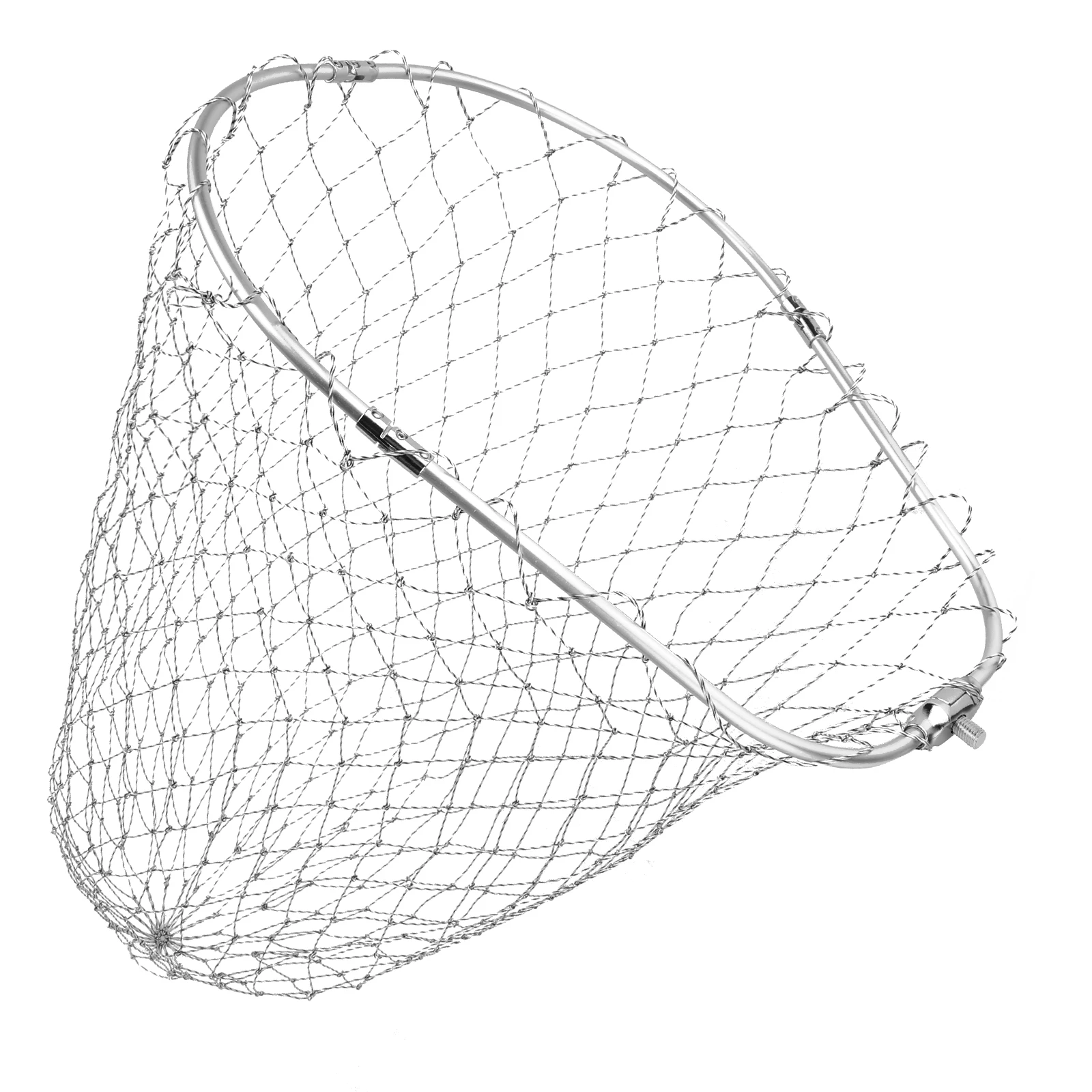 

SANLIKE Folding Fishing Net 12mm Screw Collapsible Aluminum Oval Frame Nylon Landing Dip Net Fishing Tackle Accessories