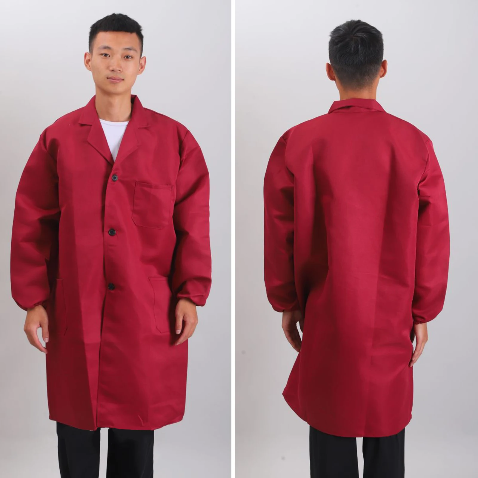 Werkkleding Duurzame, vuilafstotende werkkleding met zakken voor magazijnarbeiders Lange mouwen, losse pasvorm, gewaadstijl Ergonomisch