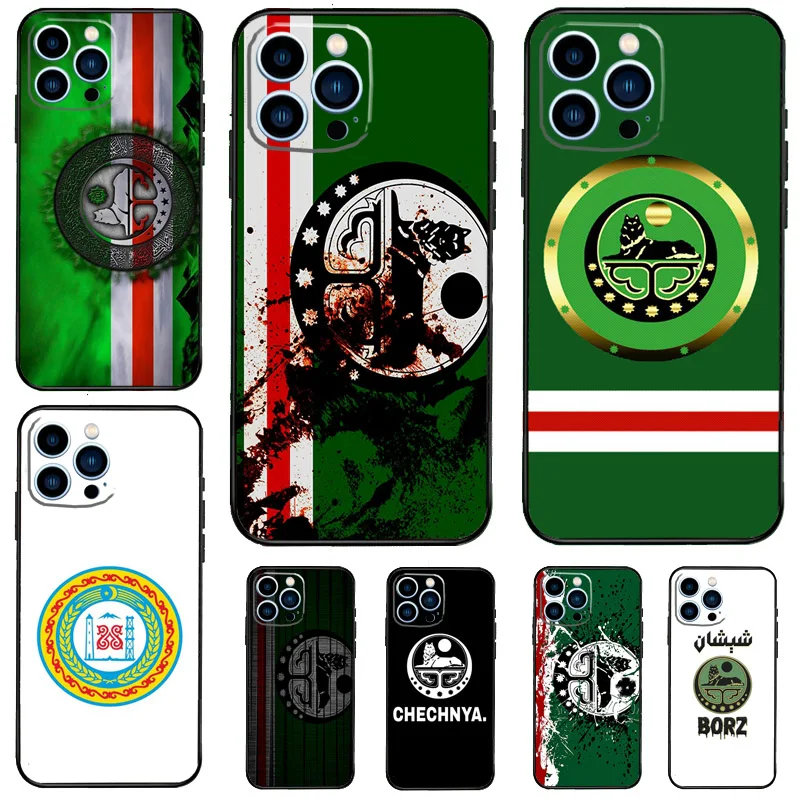 Chechnya Chechen Flag Phone Case For iPhone 13 11 12 14 15 16 Pro Max 7 8 Plus XR XS Max X Silicone Cover