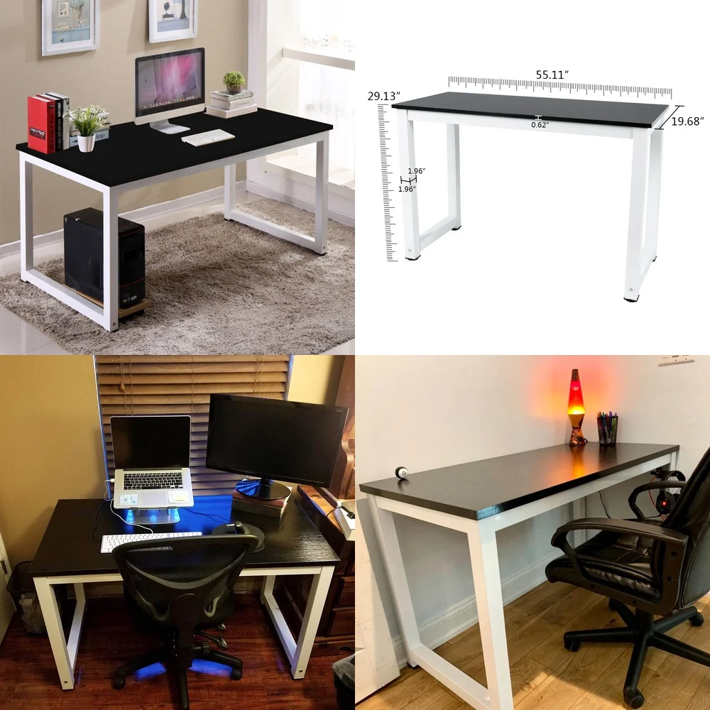 

11 inch Wooden Computer Desk for Home Office Study Workstation Laptop Table Modern Minimalist Desk with Storage Space Saving