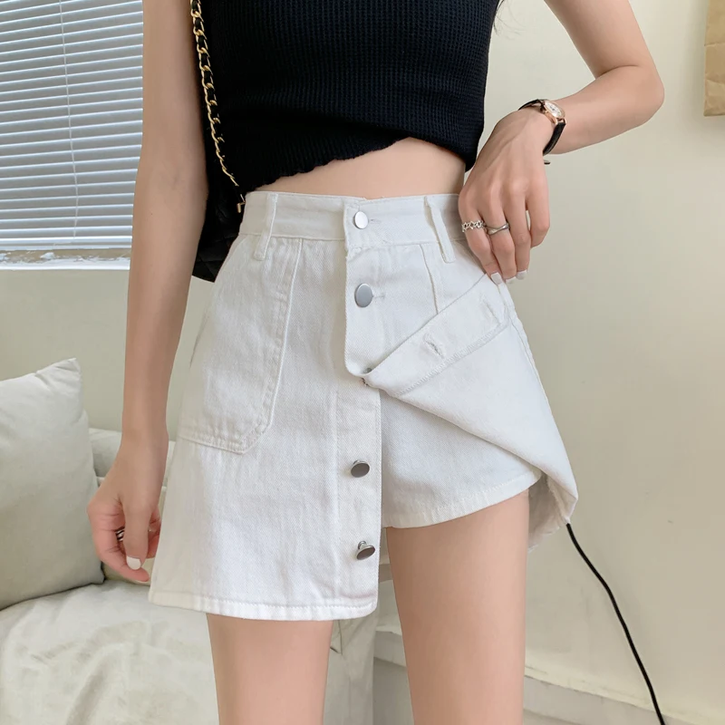 

High Waist Slimming Denim Skirt Women's f Body Skirt Student Korean Version plus Size Fat MM Wrap A-Line Skirt