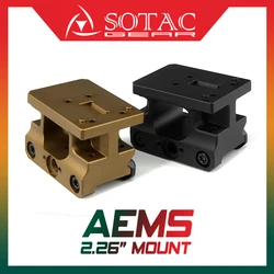 Holosun Aems Mount AEMS FAST Mount 2.26 Inches Optical Centerline AEMS High Mount Made of CNC Aluminum 6061-T6 FDE and BK